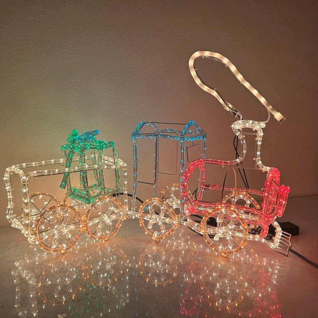 クリスマスイルミネーション 3D機関車 防雨試験合格品 ガーデンモチーフライト