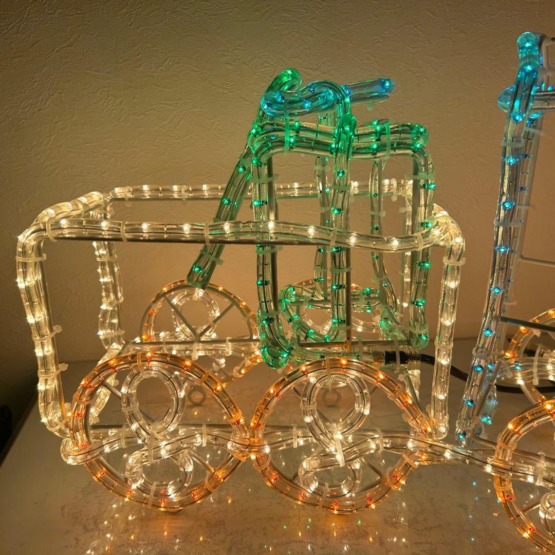 クリスマスイルミネーション 3D機関車 防雨試験合格品 ガーデンモチーフライト