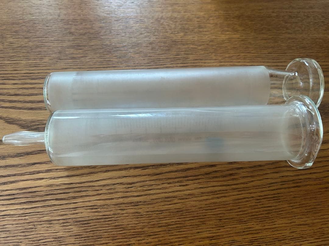 タ*ジ様 硬質硝子注射筒 辻 製作所 浣腸器 200cc TOYO 当時物 現状