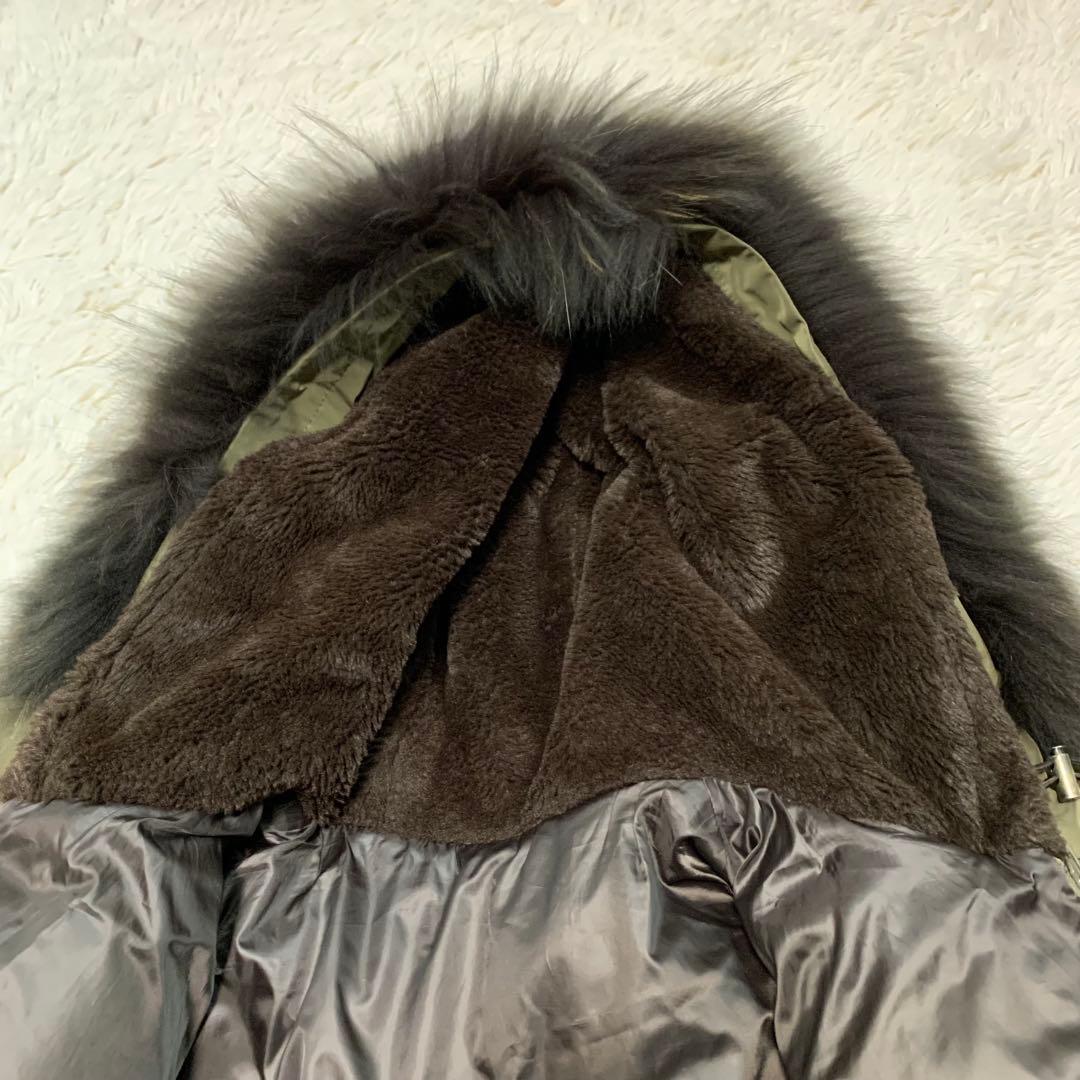 【23区】3way ダウンライナー　モッズコート　ラクーンファー　カーキ