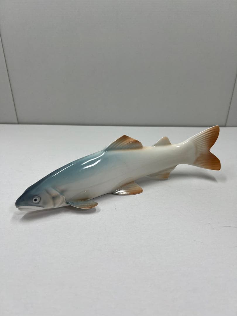 オールドノリタケ　置物　鮎　フィギリン