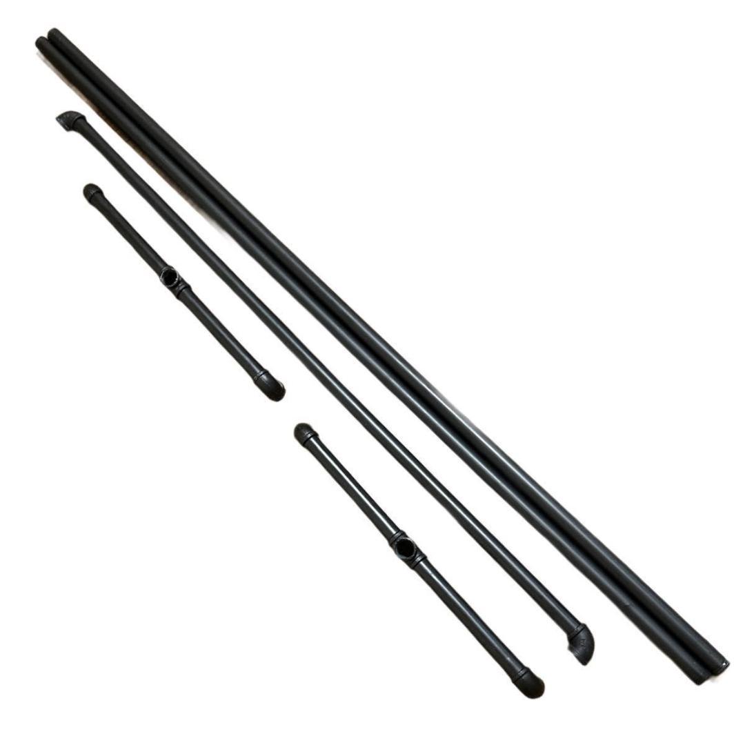 【訳あり②】アイアンハンガーラック ハンガーラック パイプラック ブラック 黒