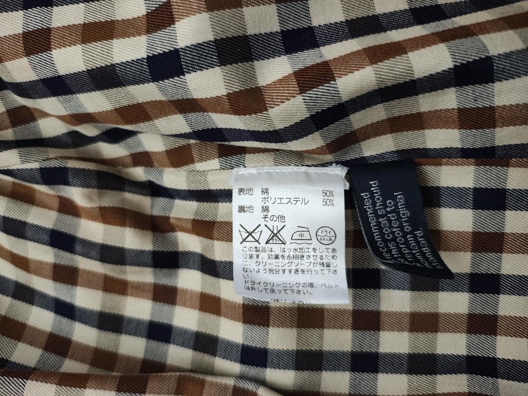 Aquascutum アクアスキュータム ネイビー トレンチコート 超美品