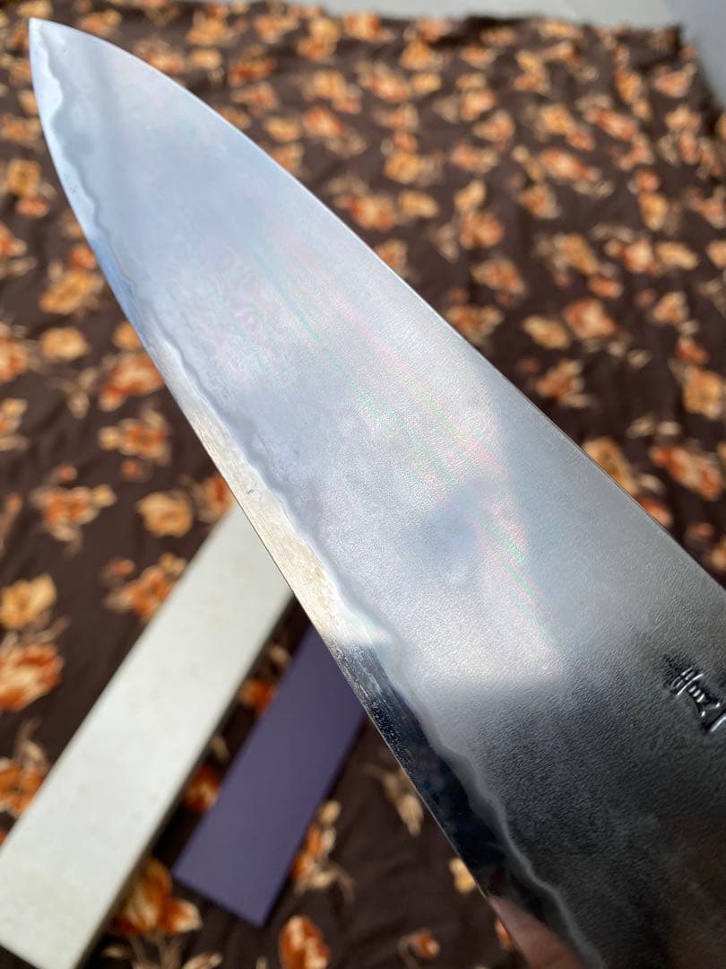 TAKADA no HAMONO 水墨青一鋼牛刀240mm黒檀水牛八角柄