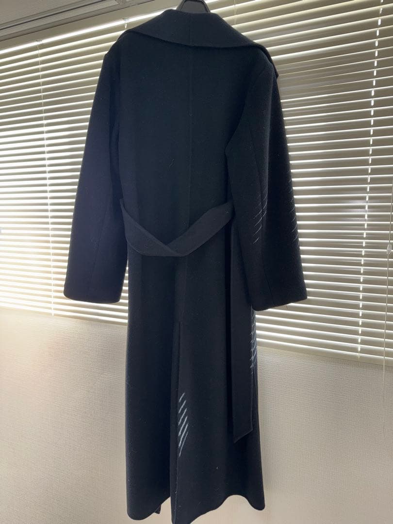 【ラストお値下げ】anuans ビッグカラーリバーコート ブラック Mサイズ