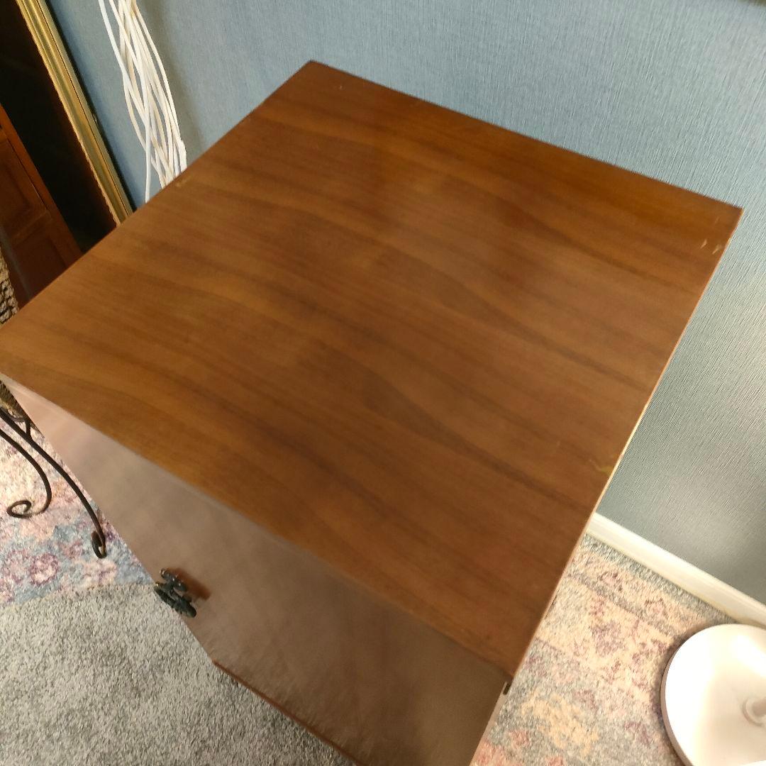 昭和レトロ LPレコード収納キャビネット ヴィンテージ木製ラック