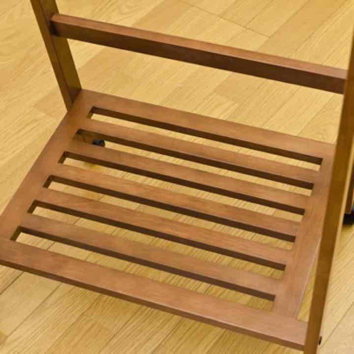 ☆定価22464円☆キャスター付き　ハンガーラック　棚付き　BR/WW