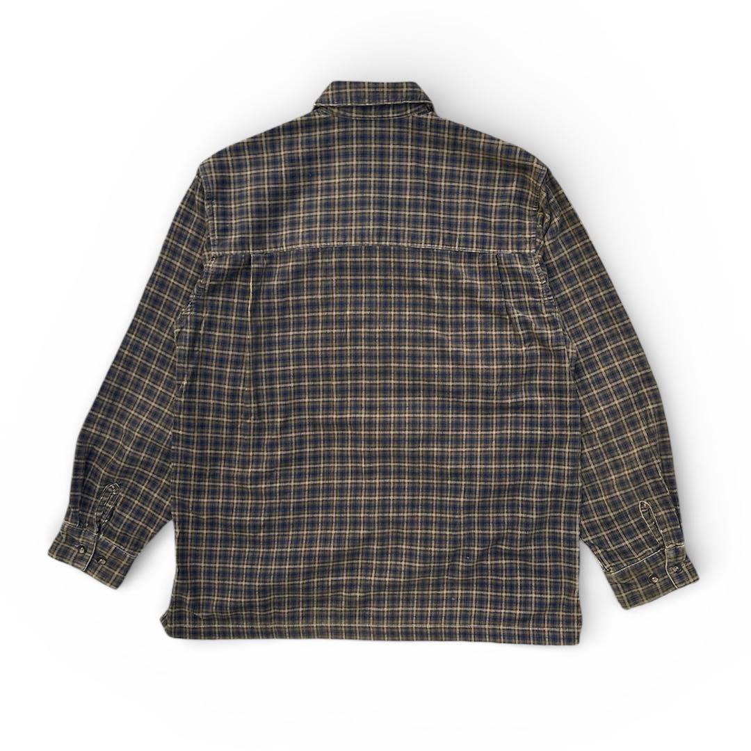 90s VANS バンズ コーデュロイシャツ チェック ブラウン M
