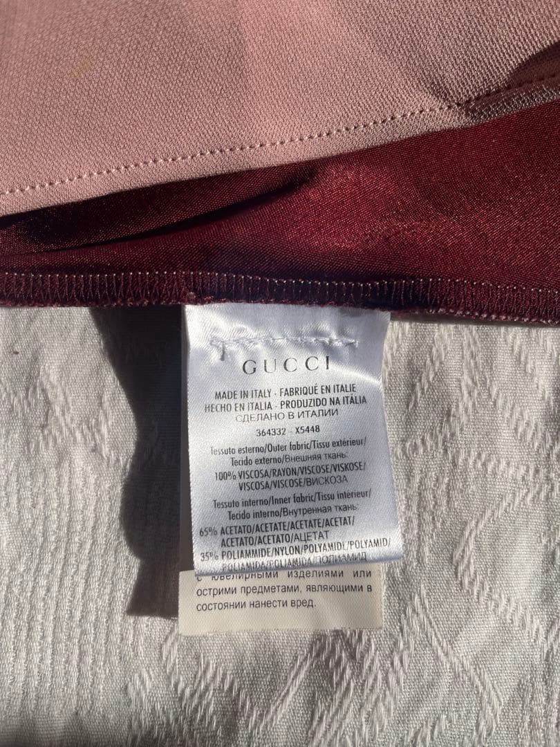 あめ　様　GUCCI くすみピンク フレアドレス　ノースリーブ XS