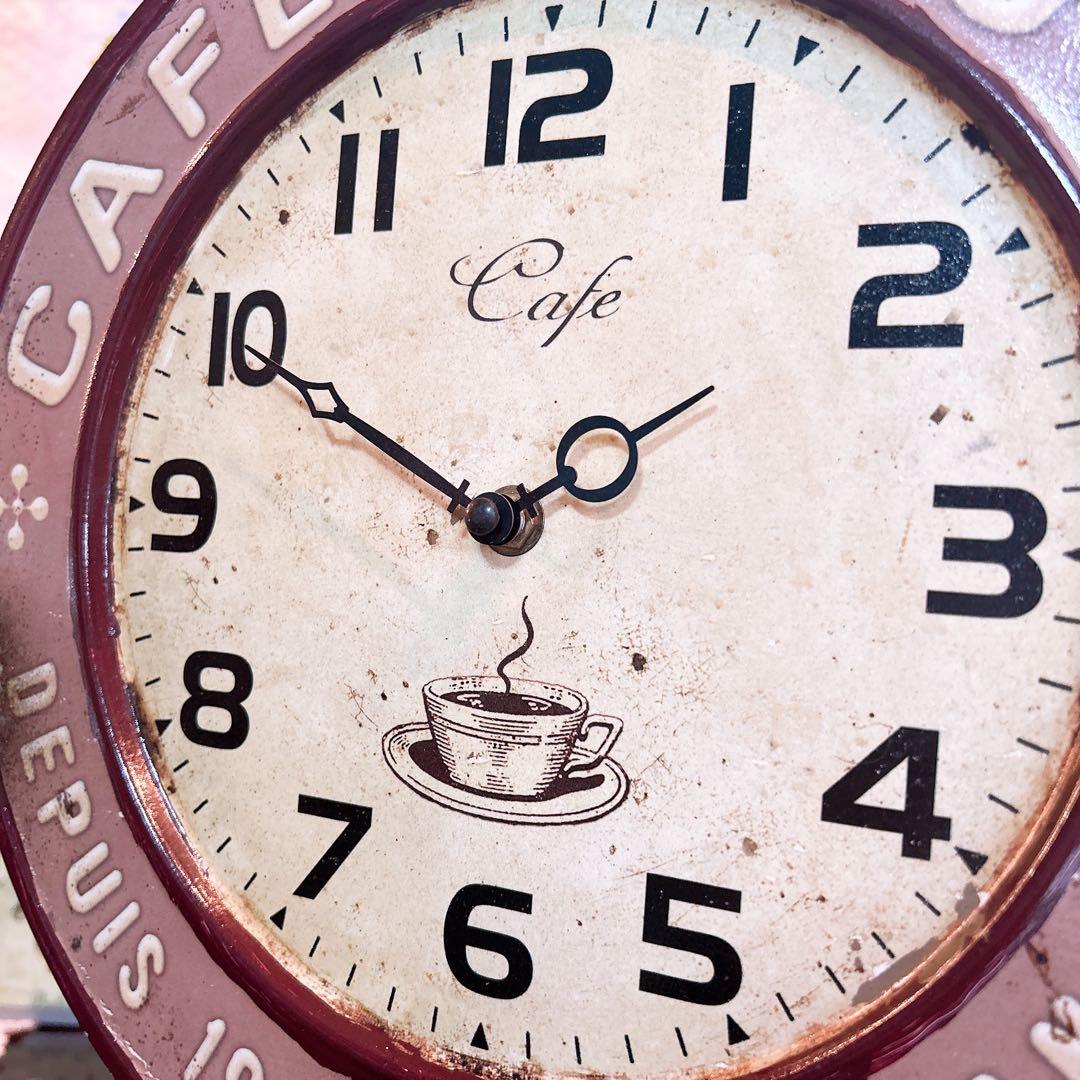 フレンチアンティークデザインの時計 カフェ 置き時計 PARIS