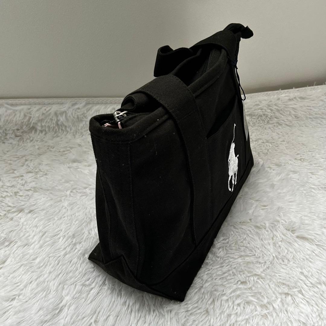 新品polo ralph lauren トートバッグ　ラルフMEDIUM 黒