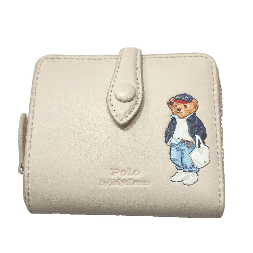 Polo ベア レザー コンパクト ウォレット