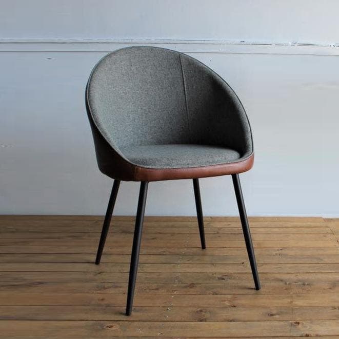 ラウンドシェル モダンチェア ダイニングチェア スチール脚 おしゃれ 椅子 家具