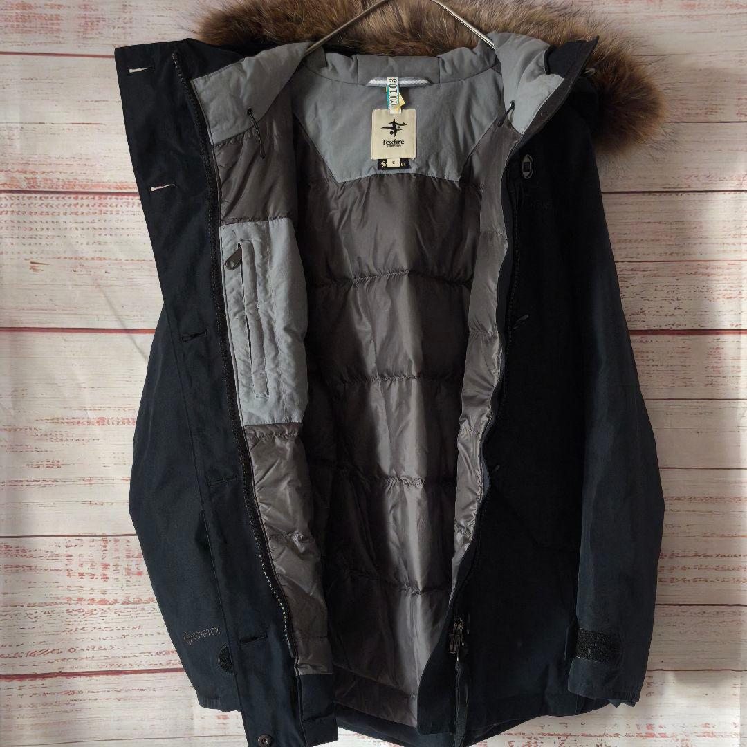 【クリーニング済】Foxfire ゴアテックス ダウンジャケット ファー付 S
