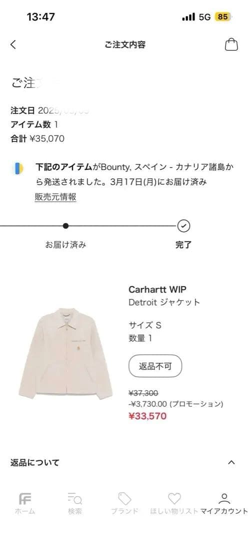 【正規品】Carhartt WIPデトロイトジャケット