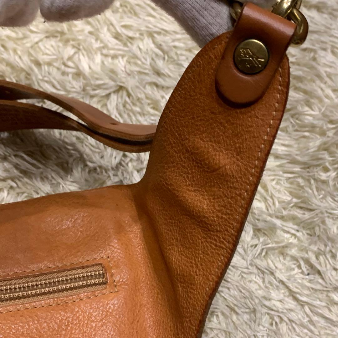 美品✨イルビゾンテ バムバック ボディバッグ レザー ブラウン