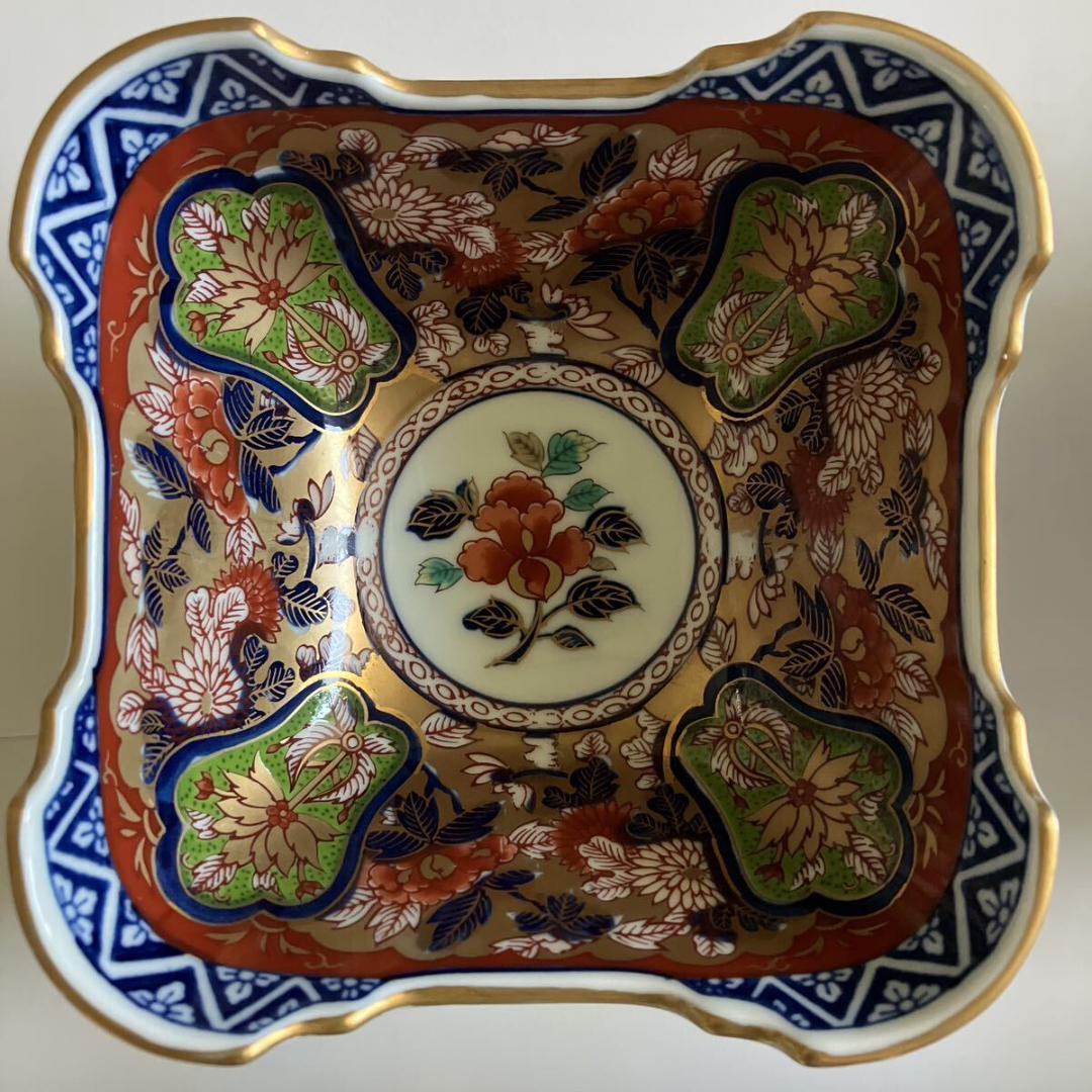 有田焼 賞美堂 日肥其泉 昭和年製 極錦金彩 古伊万里 様式 四方小鉢揃 五客