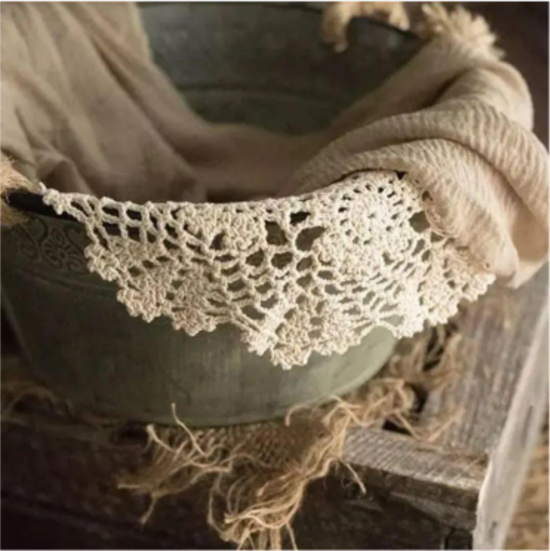 ニューボーンフォト　バケツ　かご　レトロ　アンティーク