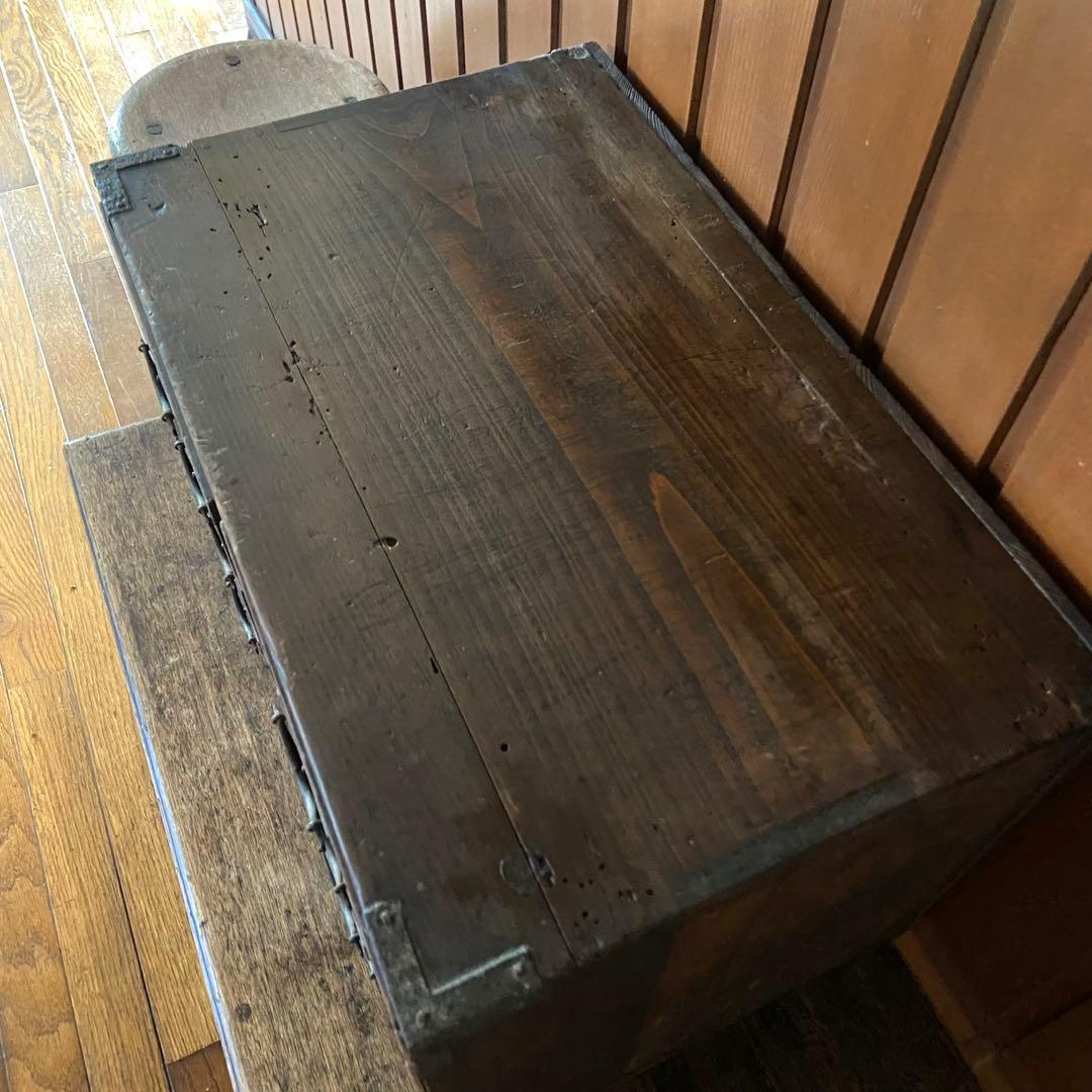 古い小引き出し　年代物　時代家具　8杯　古道具箱　古家具