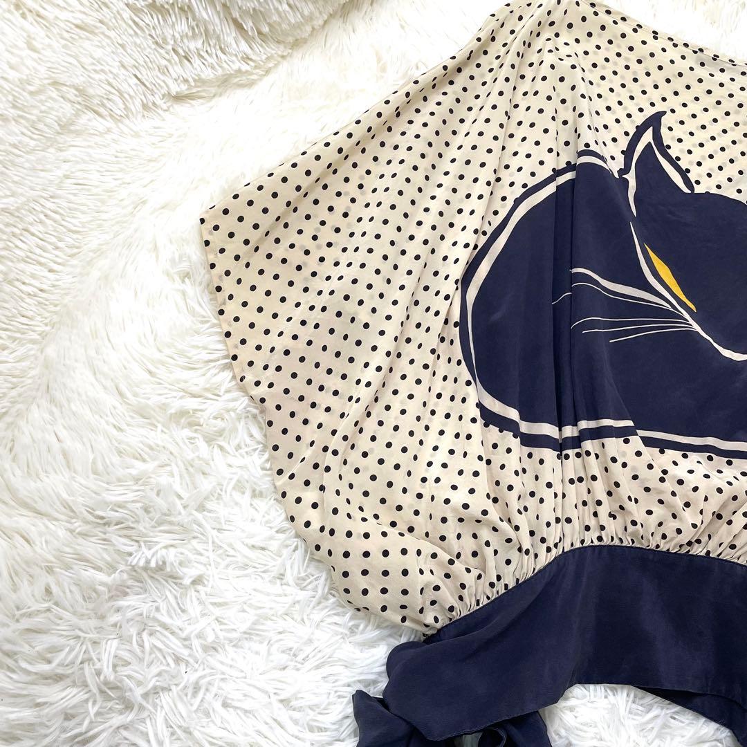 PAUL&JOEポール&ジョー　アニマルプリントドット柄ブラウス1/Sフランス製