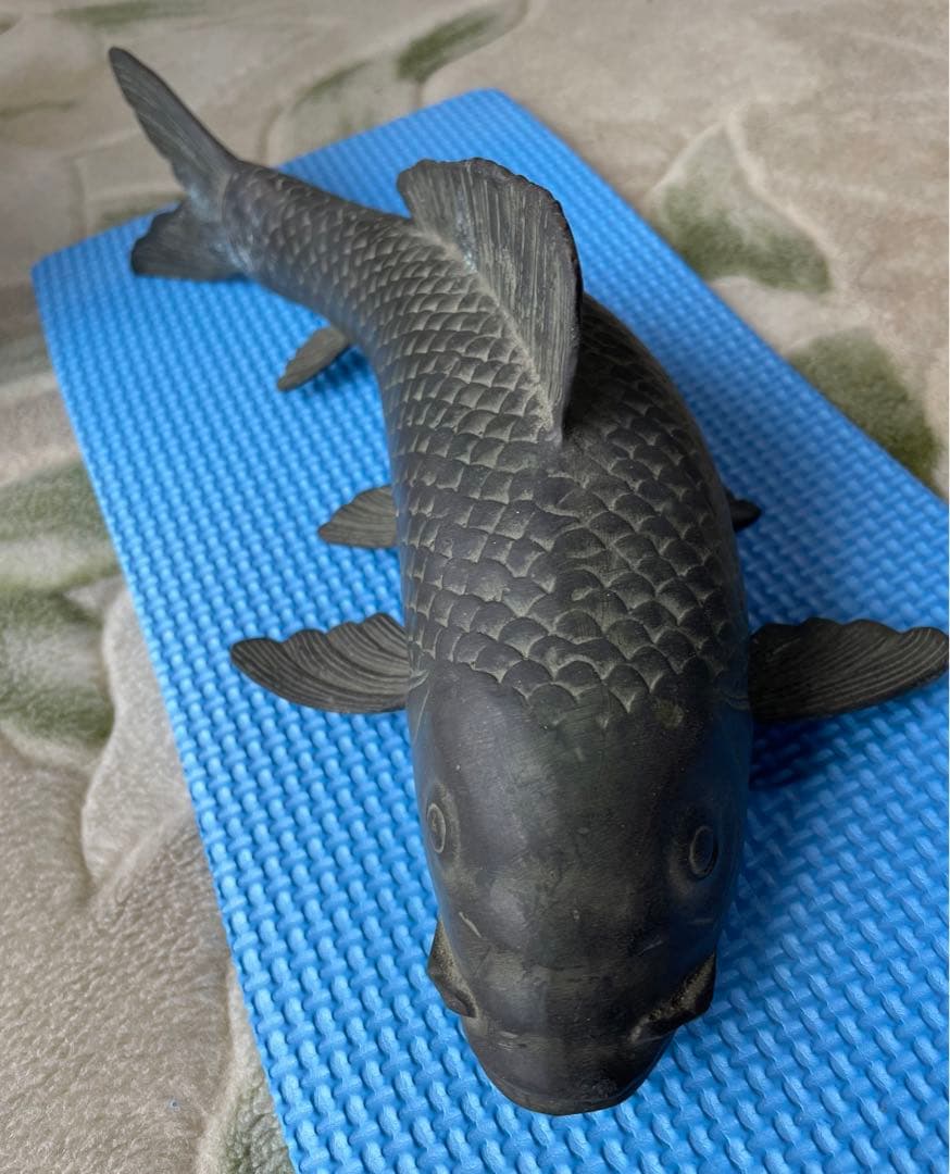 鯉の置物 銅製 旧家蔵出 江戸？〜明治頃