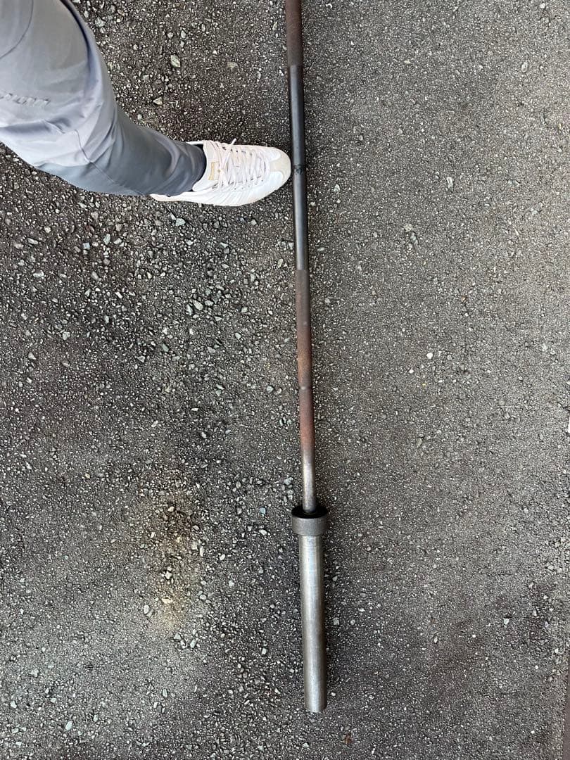 オリンピックシャフト　スチール製バーベルシャフト 約220cm
