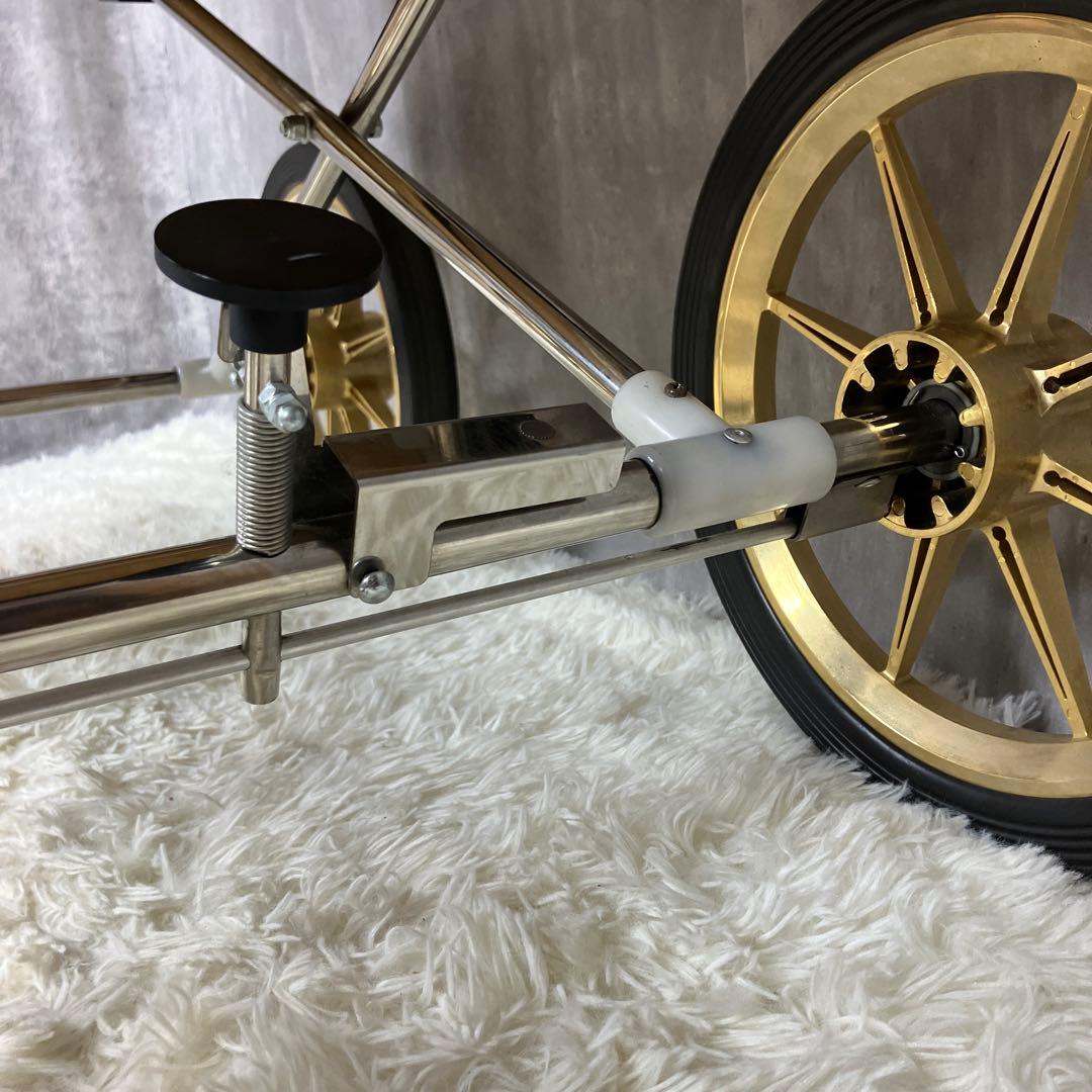 東京乳母車 プスプス ブラック＆ゴールド 幌付き ①