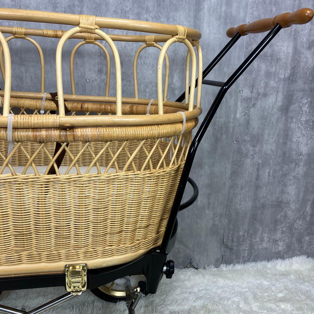 東京乳母車 プスプス ブラック＆ゴールド 幌付き ①