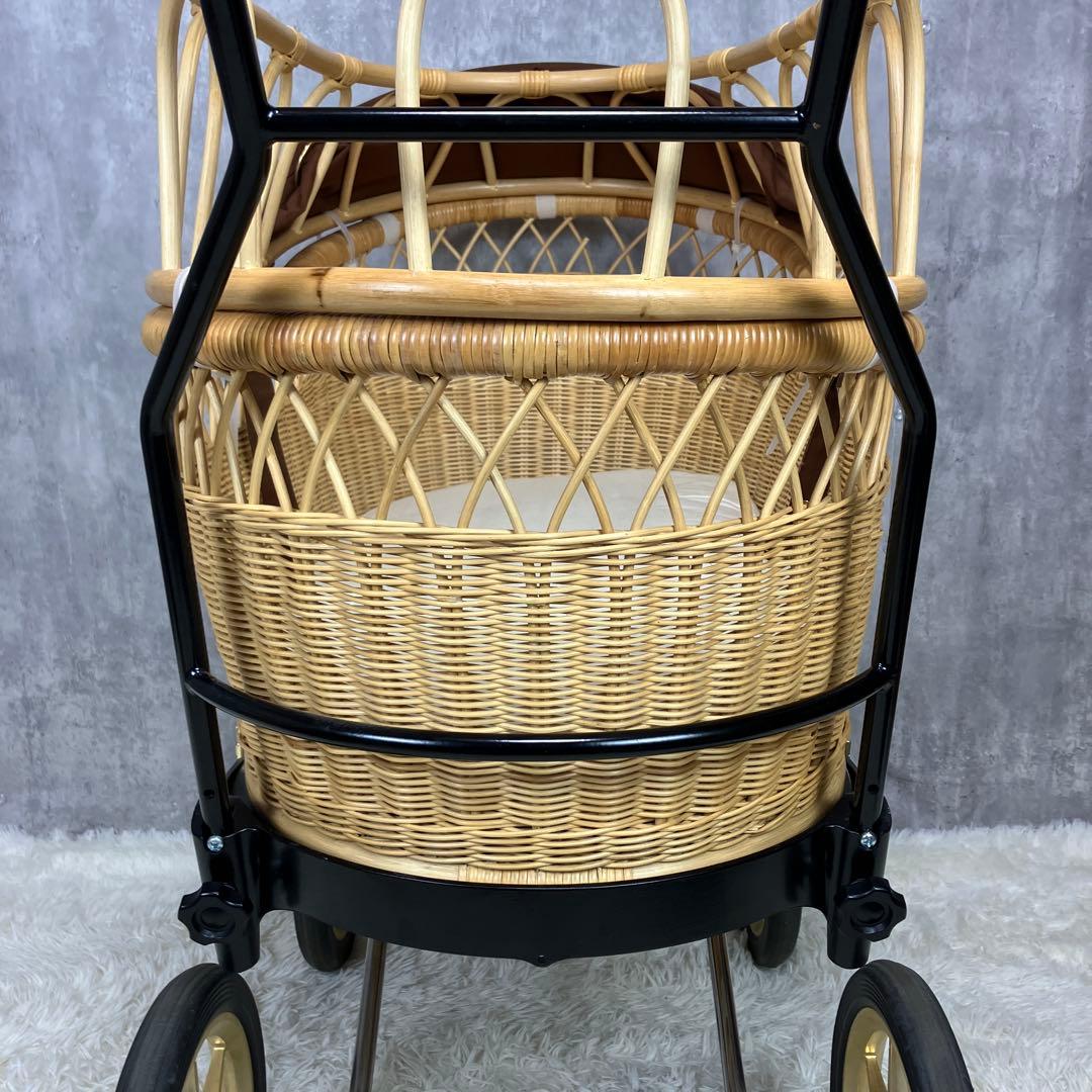 東京乳母車 プスプス ブラック＆ゴールド 幌付き ①