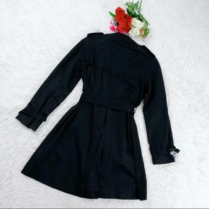 【90's】ノバチェック バーバリーブルーレーベル ベルテットコート L 黒