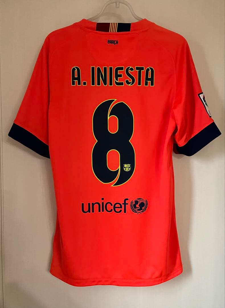 @*8様 FC バルセロナ 14-15 イニエスタ アウェイ ユニフォーム セッ