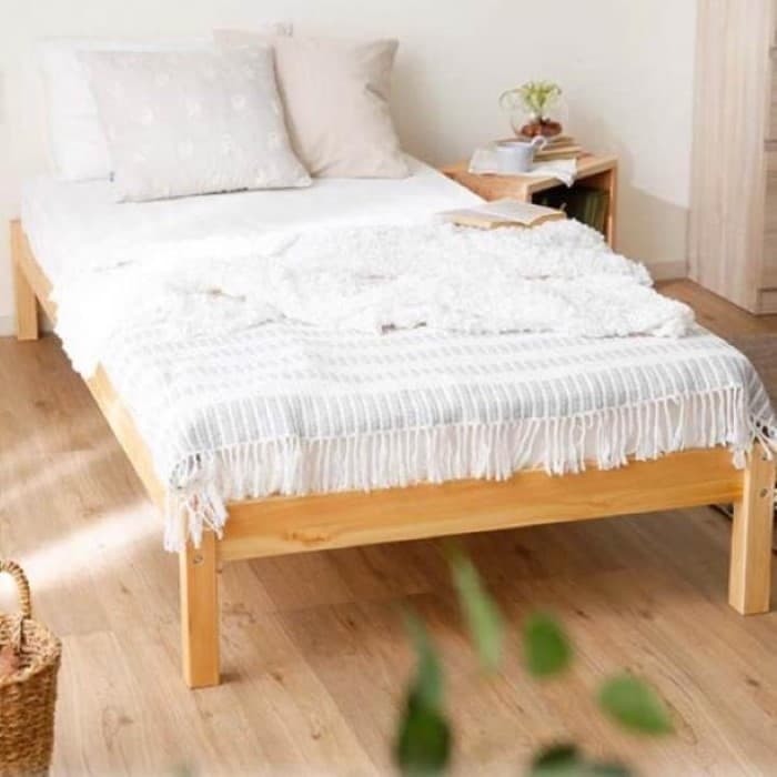 【天然木】ベッドフレーム  ナチュラルカラー