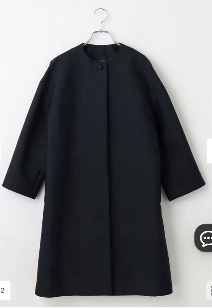 定価39.930円ONWARD セレモニーにもバックペプラムコート ネイビー