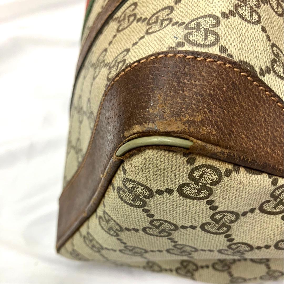 GUCCI グッチ　ボストンバッグ GG柄　シェリーライン