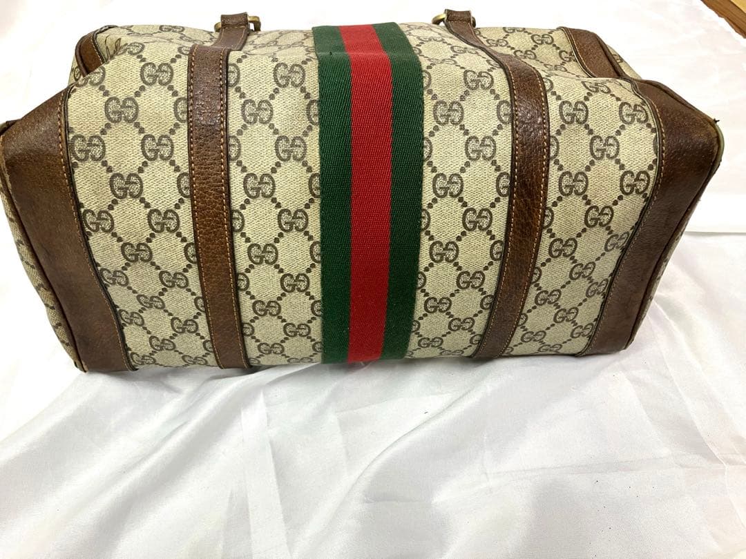 GUCCI グッチ　ボストンバッグ GG柄　シェリーライン