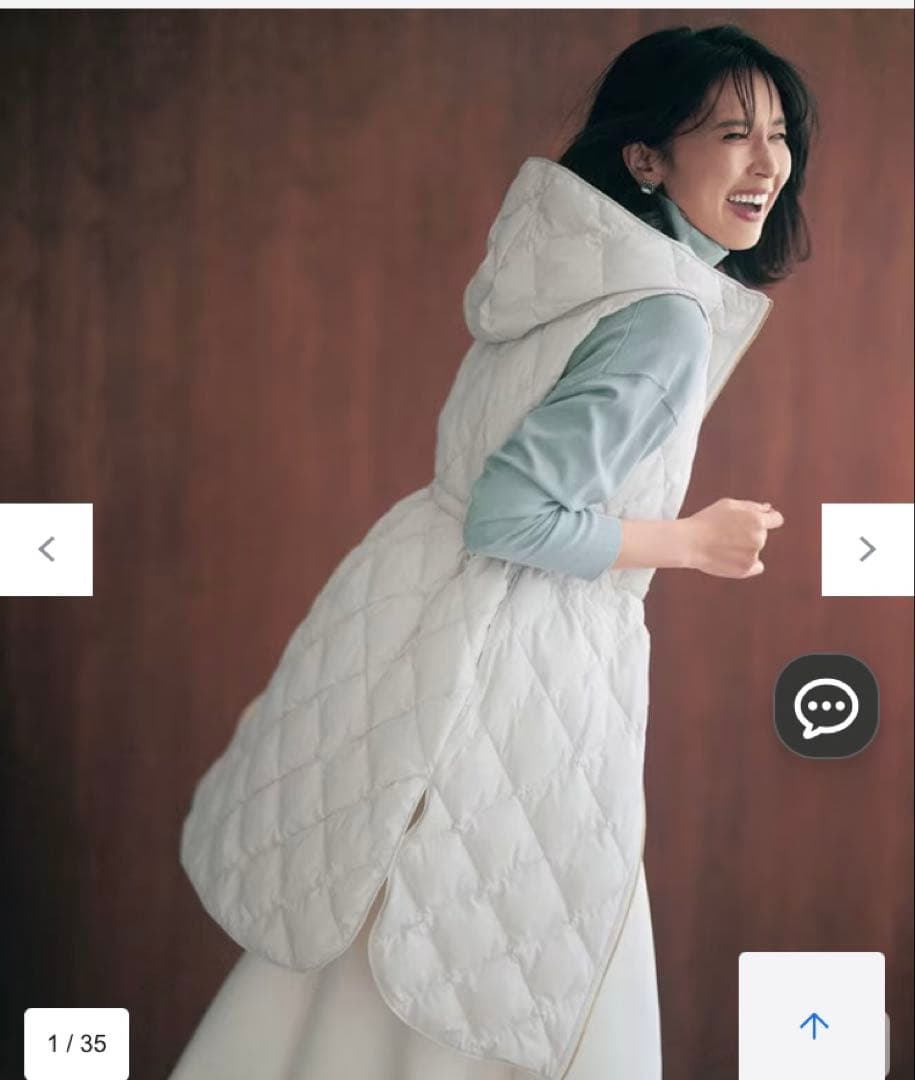 UNFILO ダウンフード付きジレ