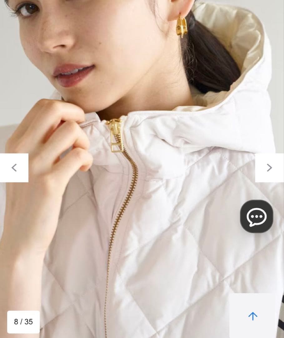 UNFILO ダウンフード付きジレ