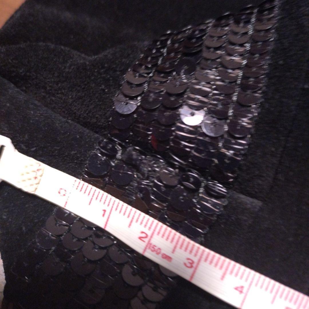 Noix☆レア☆Cabas☆スパンコールトリム×黒カーフスキン☆イタリア製