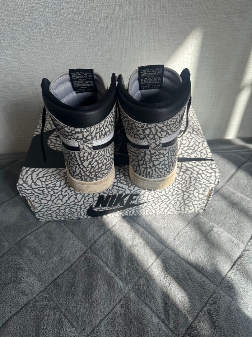 靴 Nike Air Jordan 1 \"White Cement/Safari