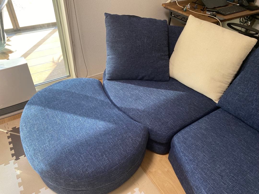 【セット販売】おしゃれカウチソファ　幅2300 ④【合計51000円】