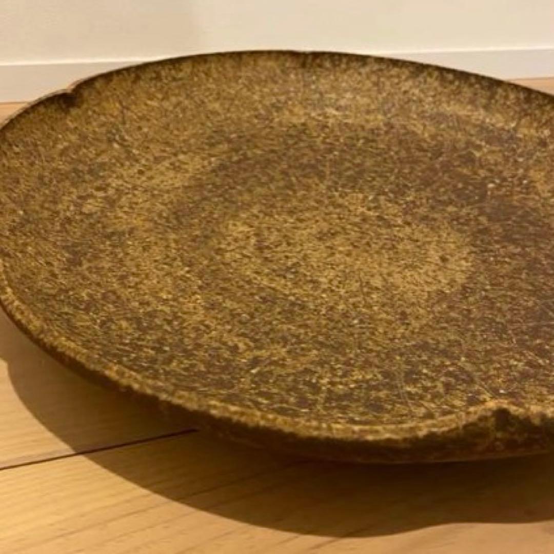 【未使用品】萩伊羅保線文字鉢　野坂康起造　共箱　布付き　山口県指定無形文化財