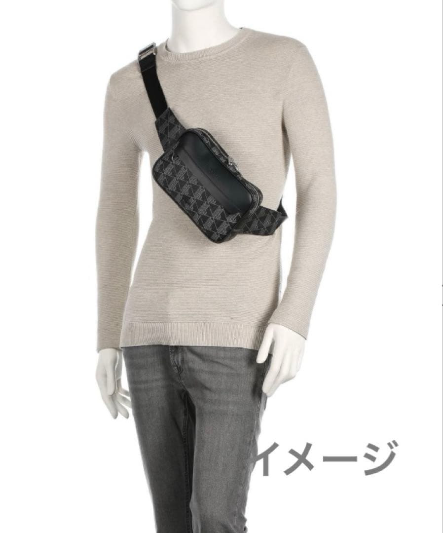 極美品】LACOSTE ラコステ モノグラム総柄 ボディバッグ ショルダーバッグ