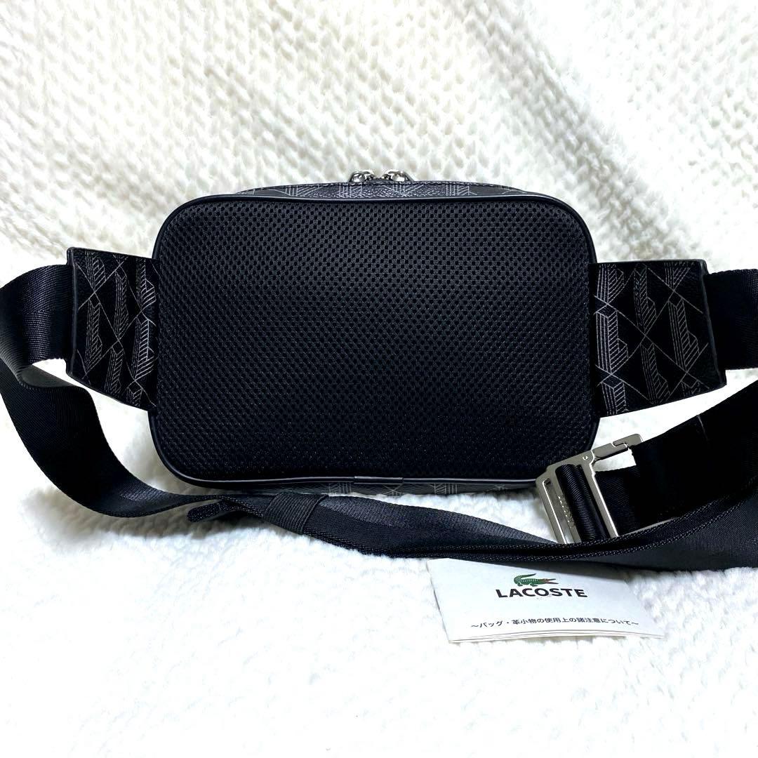 極美品】LACOSTE ラコステ モノグラム総柄 ボディバッグ ショルダーバッグ