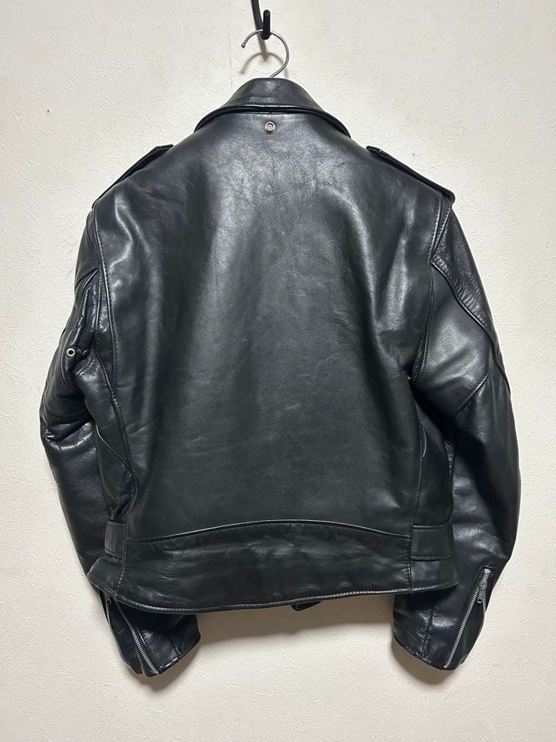 Schott ライダースジャケット　ダブル　本革　618 黒　42