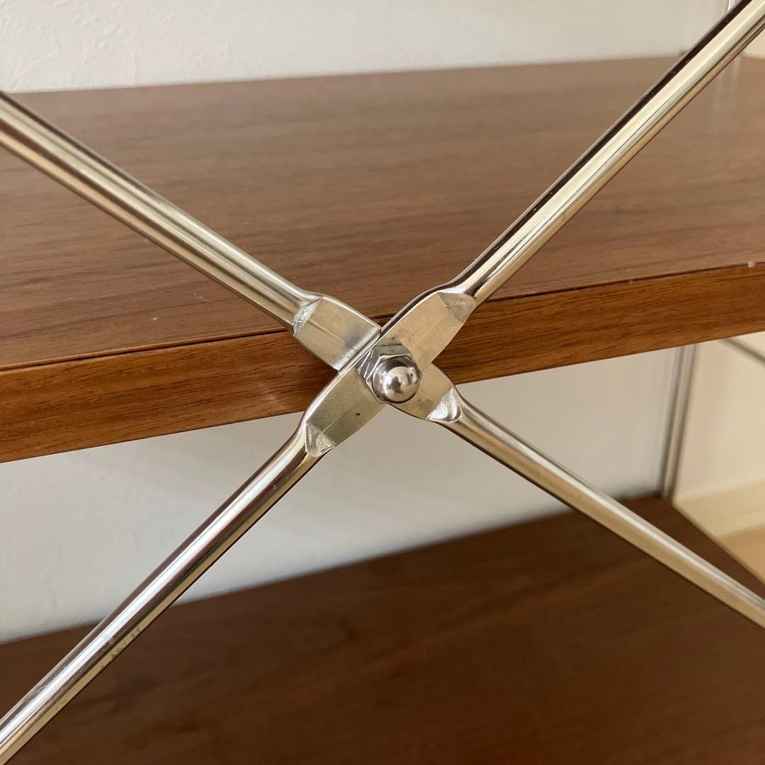 無印良品　ステンレスユニットシェルフ　ウォールナット材　棚セット　ワイド　小