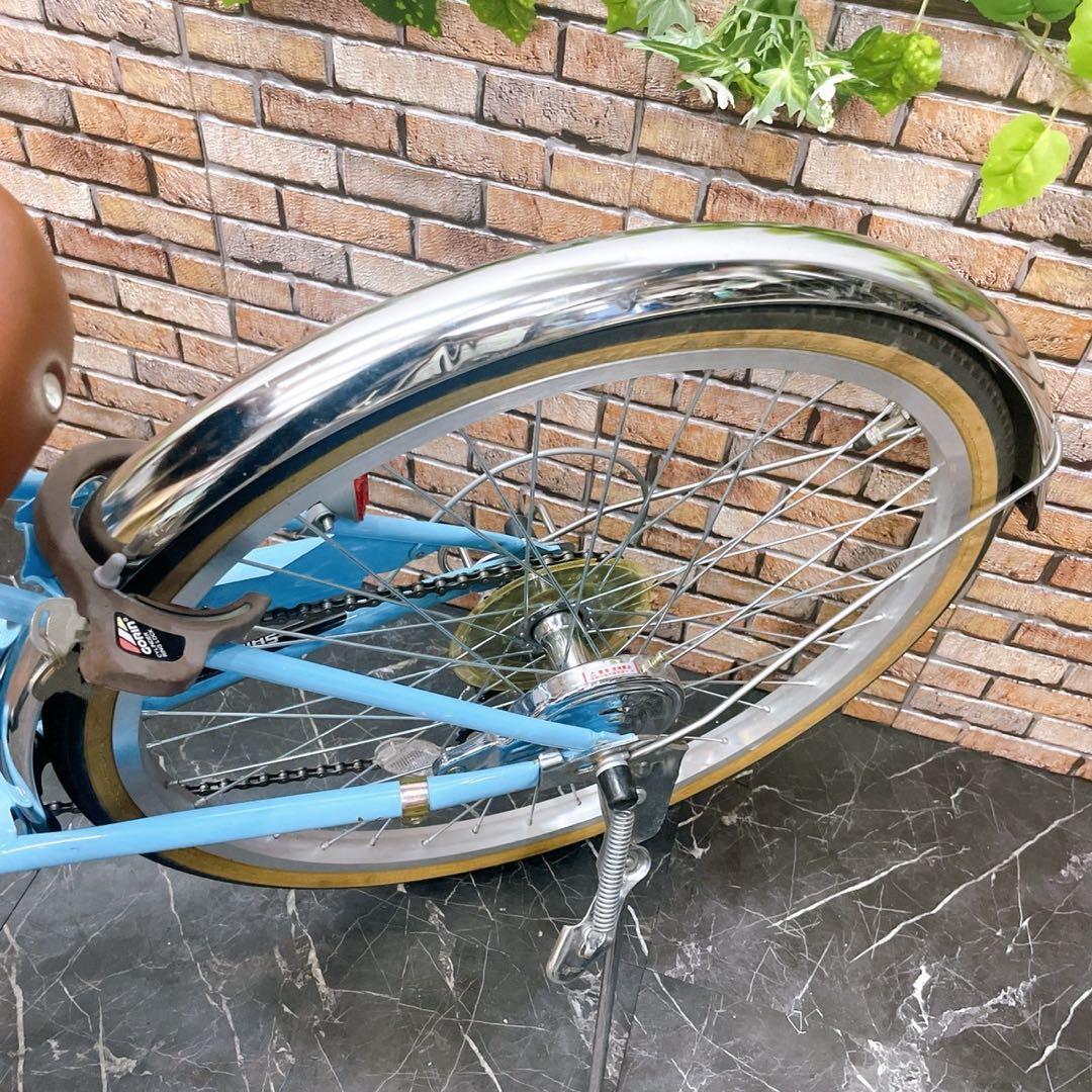 引き取り価格【14】子供用自転車 子供車 水色 22インチ 変速付き