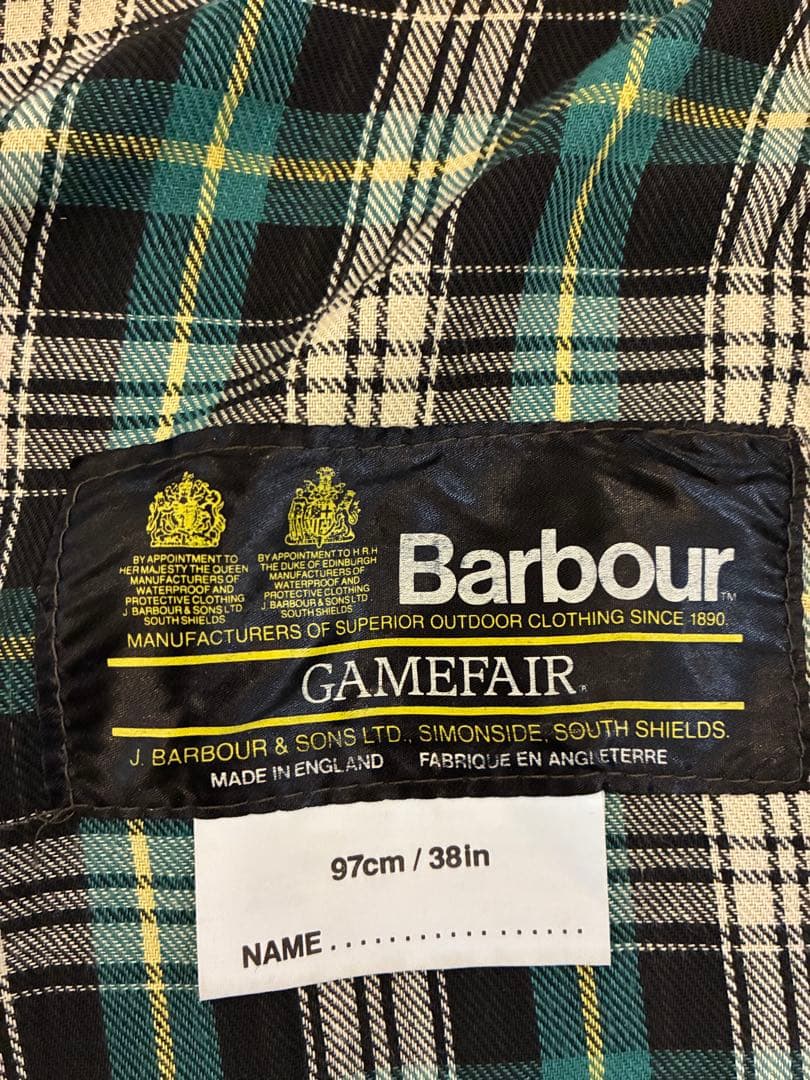 バブアー　ゲームフェア　Barbour GAMEFAIR ボアライナー付き　38