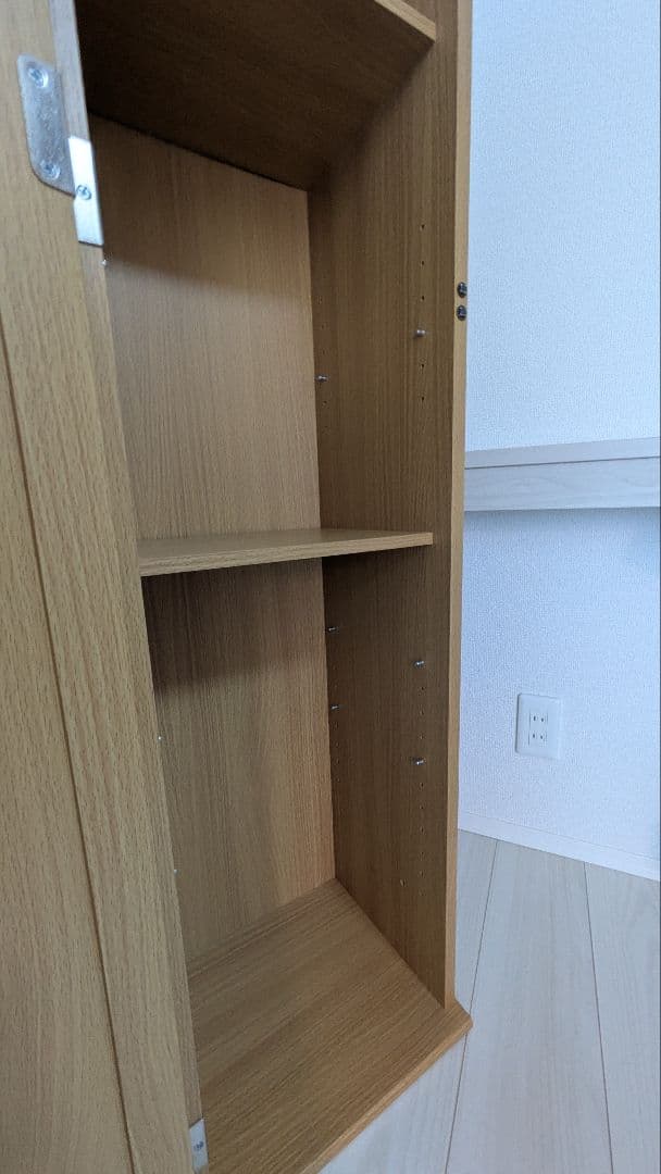 全身鏡付き木製収納ラック