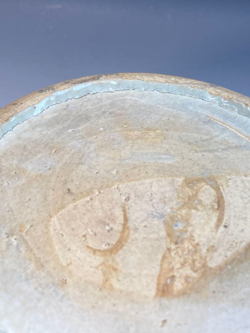 古染付龍獅子紋壷 明時代 中国古陶磁 花瓶