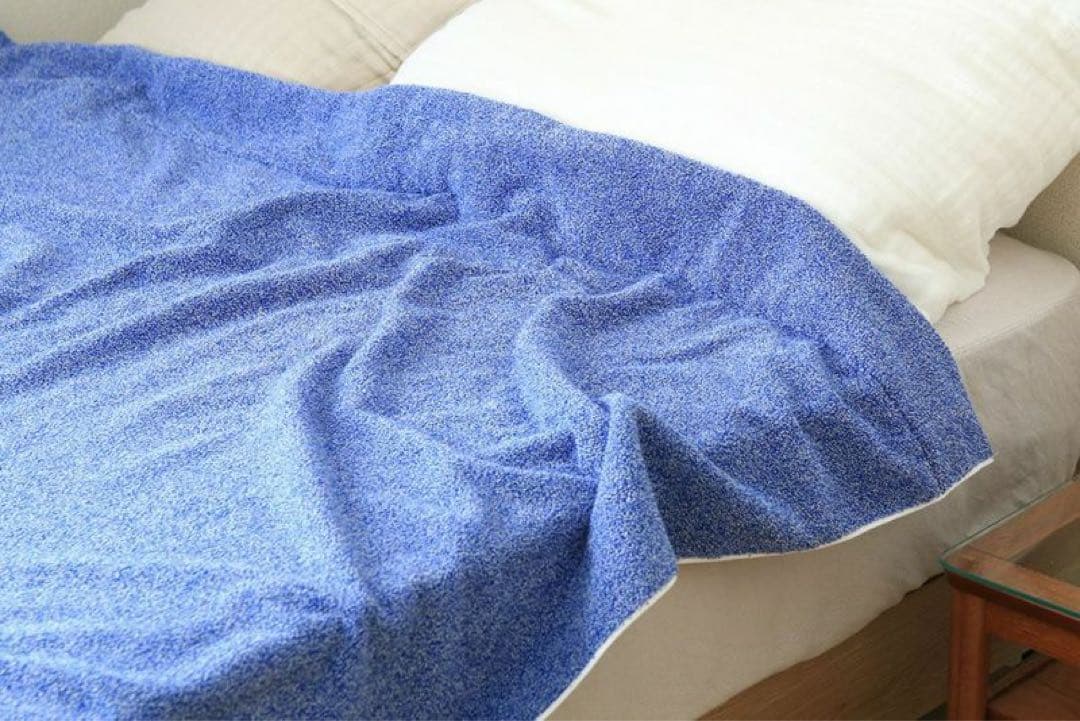 ★¥19,800- イケウチオーガニック アップサイクルタオルケット ブルー ★